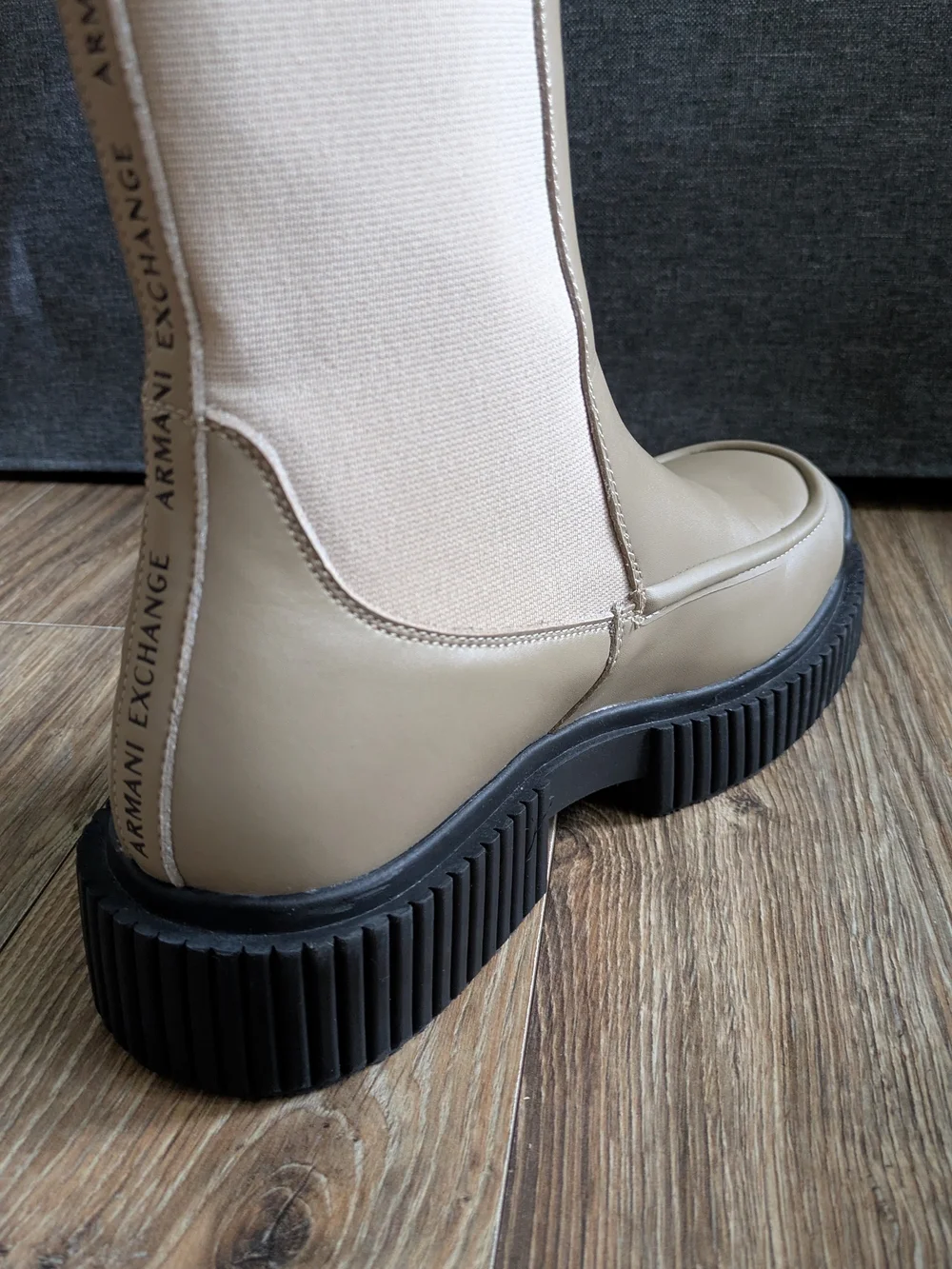 ARMANI EXCHANGE Platform Mid-Calf Chelsea Boots 8.5